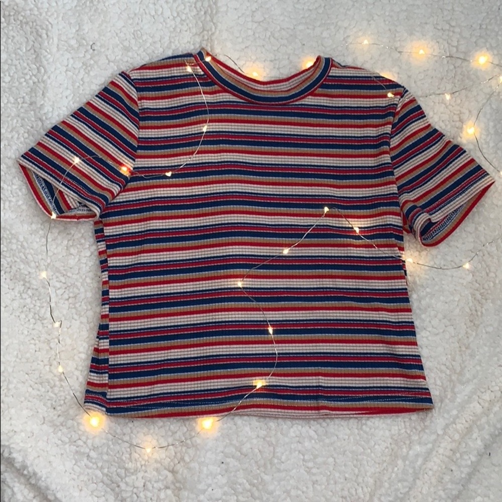Striped trendy crop top